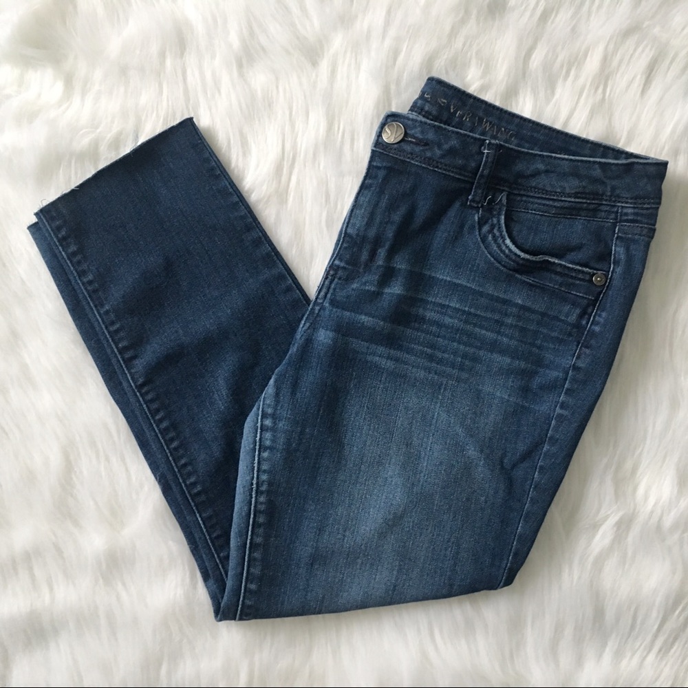 Simply Vera Vera Wang Skinny Raw Hem Jeans